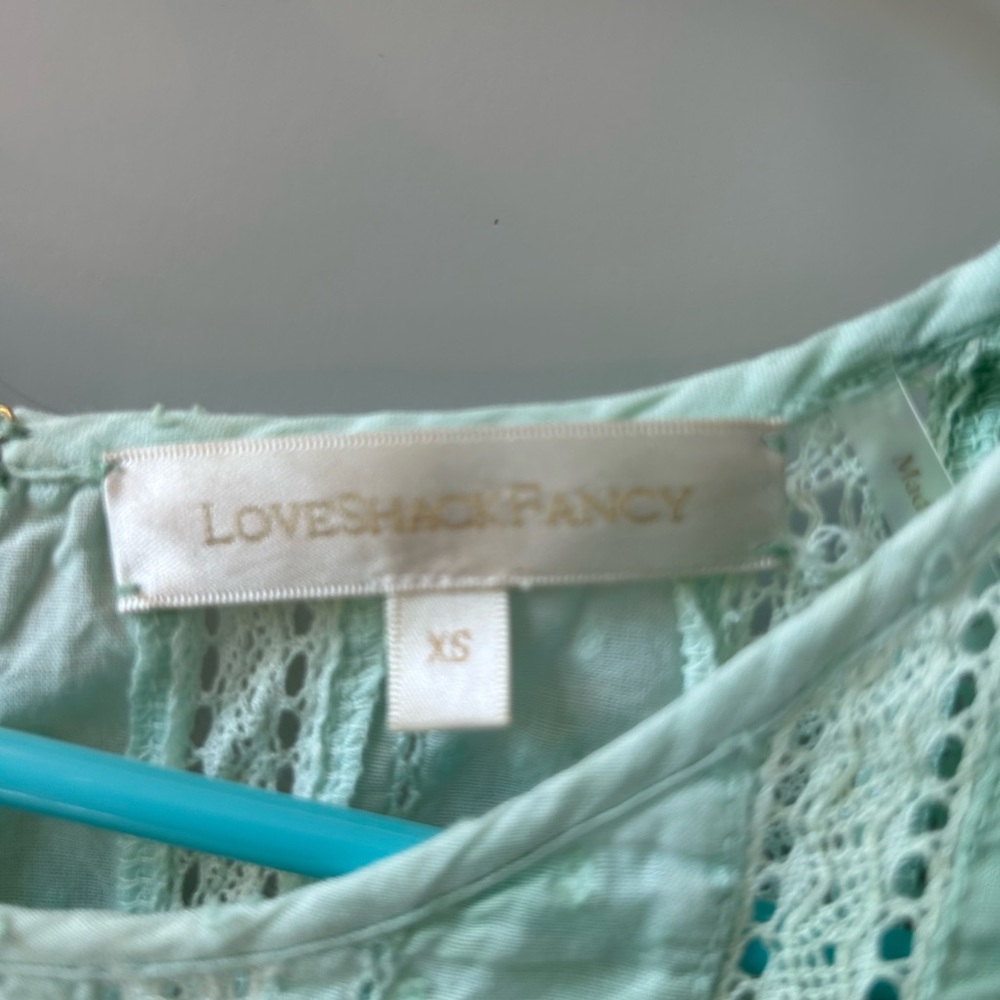 Green LoveShackFancy ruffle mini